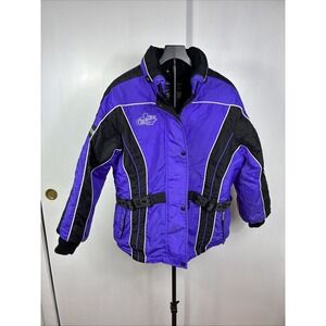 Choko Ladies Small Trail Star Snowmobile Jacket Purple Black Zip Up Fleece Lined